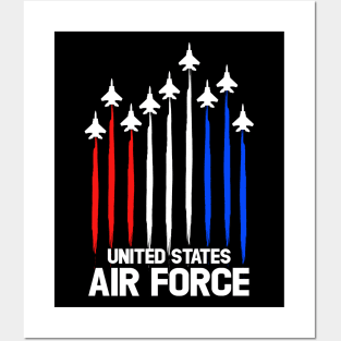 Air Force Flyover T-Shirt Veterans Day 4th of July Gift Posters and Art